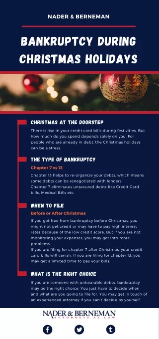 How to survive the Christmas holidays in Bankruptcy?