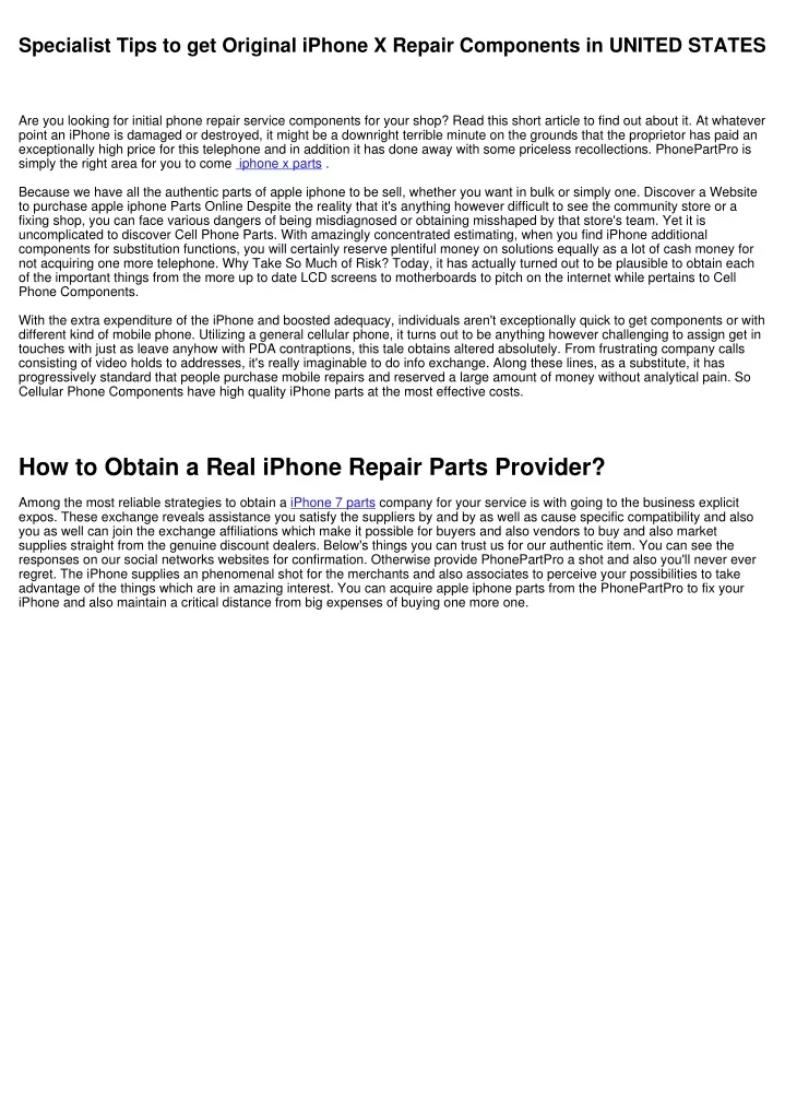 specialist tips to get original iphone x repair