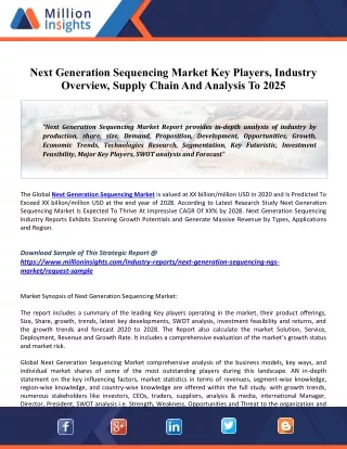 next generation sequencing market key players