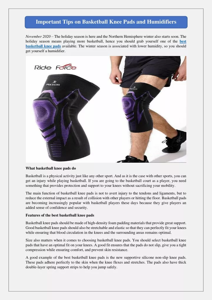 important tips on basketball knee pads