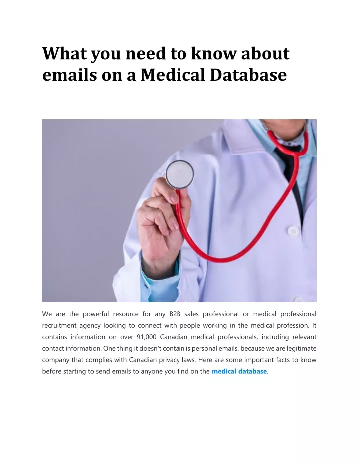 what you need to know about emails on a medical