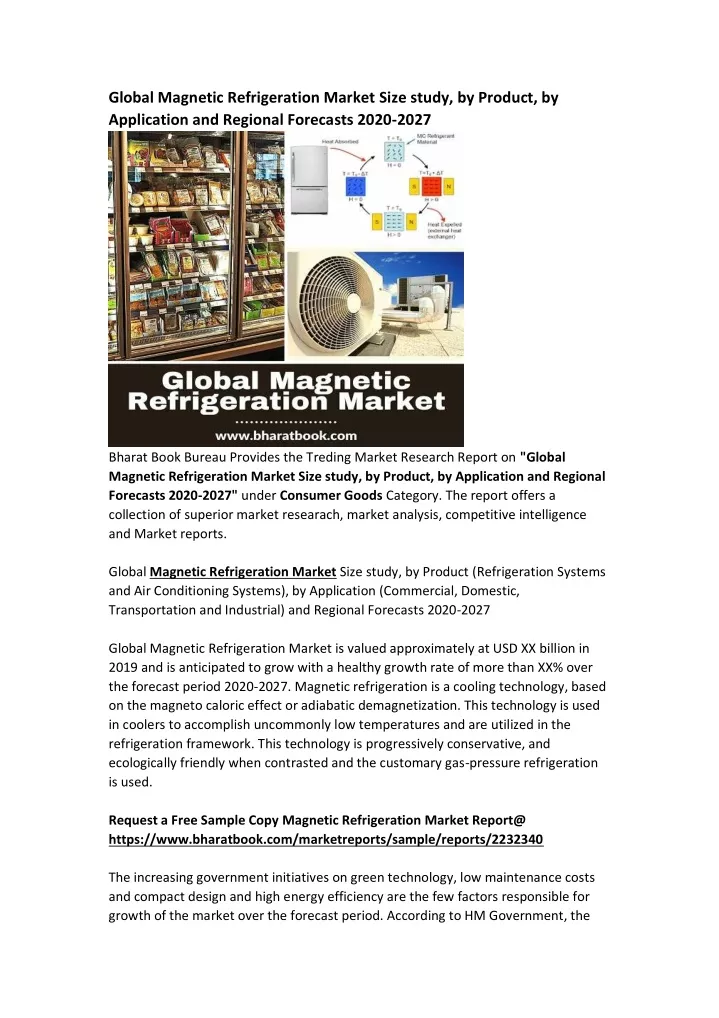 global magnetic refrigeration market size study