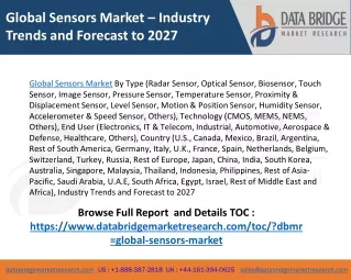 Global Sensors Market Future Growth, Impact Of COVID-19, Innovations, Business Analysis, Competitive Strategies