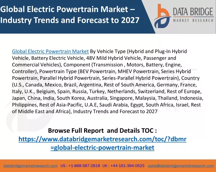 global electric powertrain market industry trends