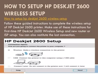 123 HP Deskjet 2600 Printer Setup