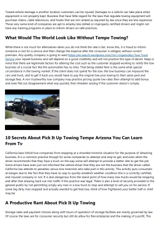 towed vehicle damage is another location