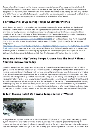 towed automobile damage is another location