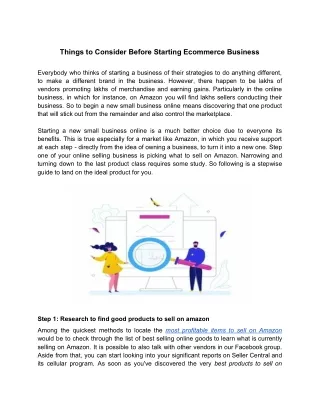 things to consider before starting ecommerce