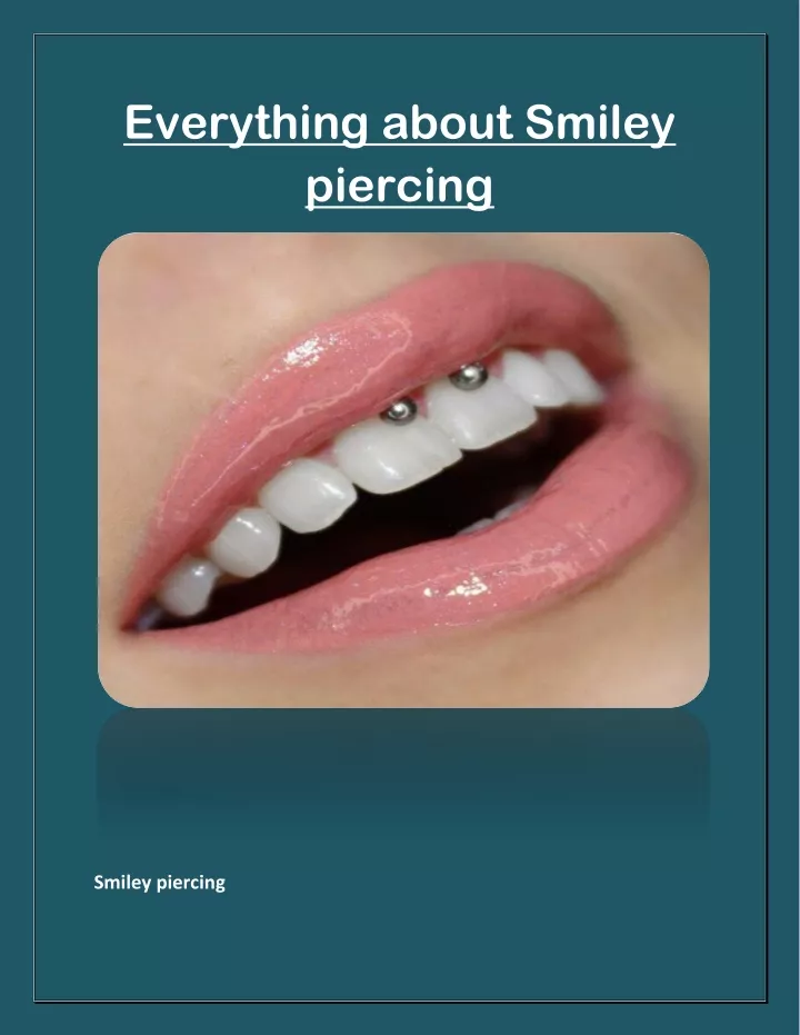 everything about smiley piercing
