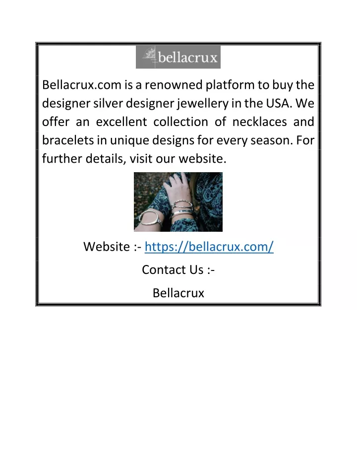 bellacrux com is a renowned platform
