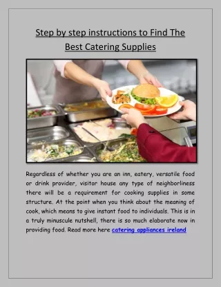 food catering supplies