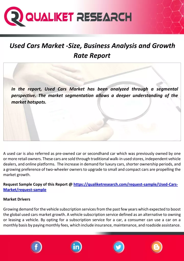 used cars market size business analysis