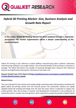 hybrid 3d printing market size business analysis