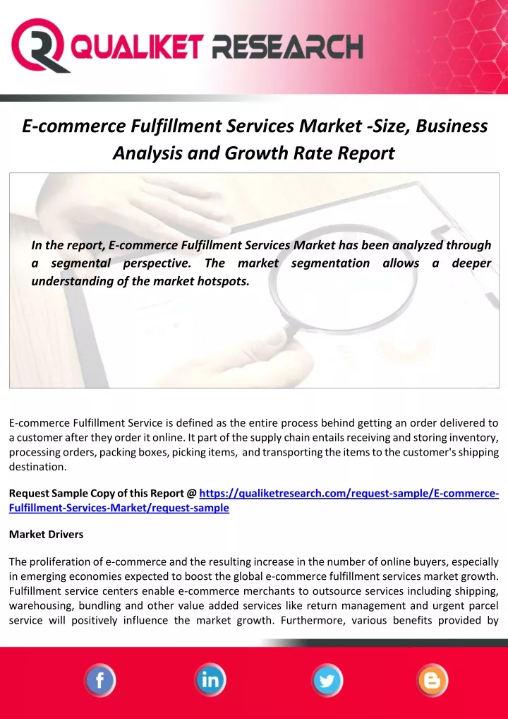 e commerce fulfillment services market size