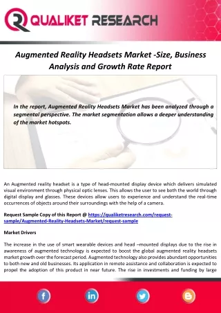 augmented reality headsets market size business