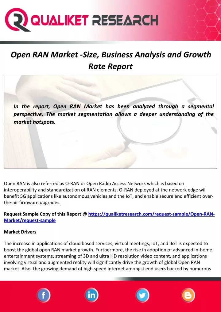 open ran market size business analysis and growth