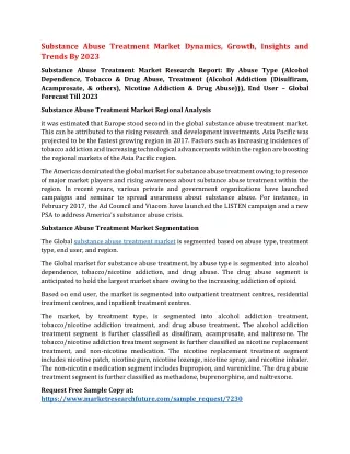 substance abuse treatment market dynamics growth