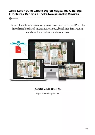 Create Digital Magazine - Online Magazine Maker | Ziniy Digital