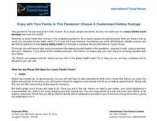 international travel house