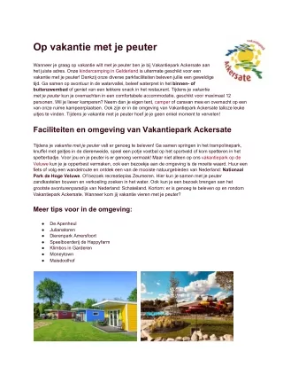 op vakantie met je peuter