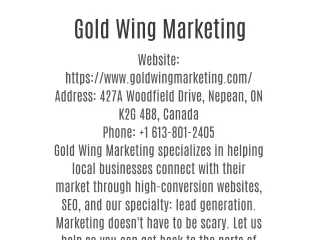 Gold Wing Marketing