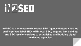 in2seo is a wholesale white label seo agency that