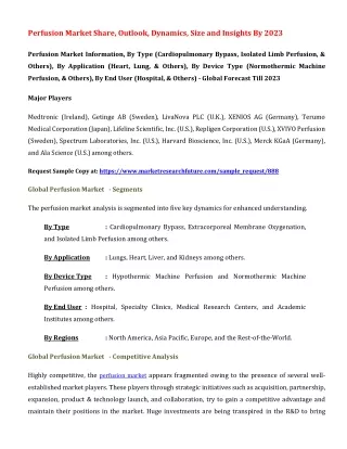 perfusion market share outlook dynamics size