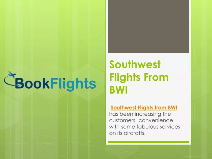 southwest flights from bwi