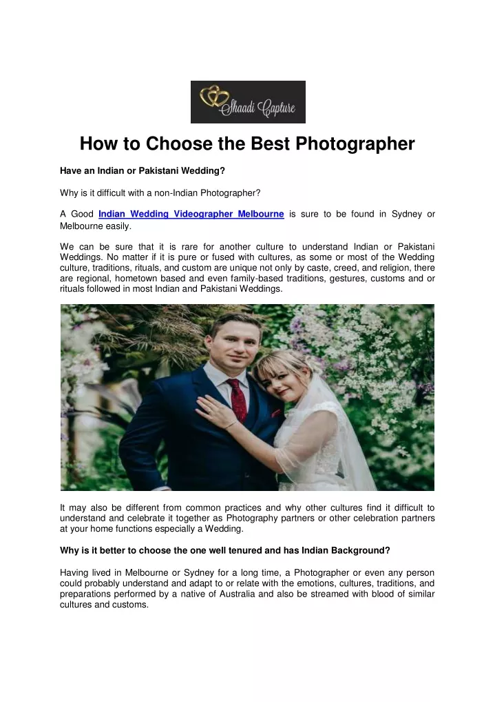 how to choose the best photographer