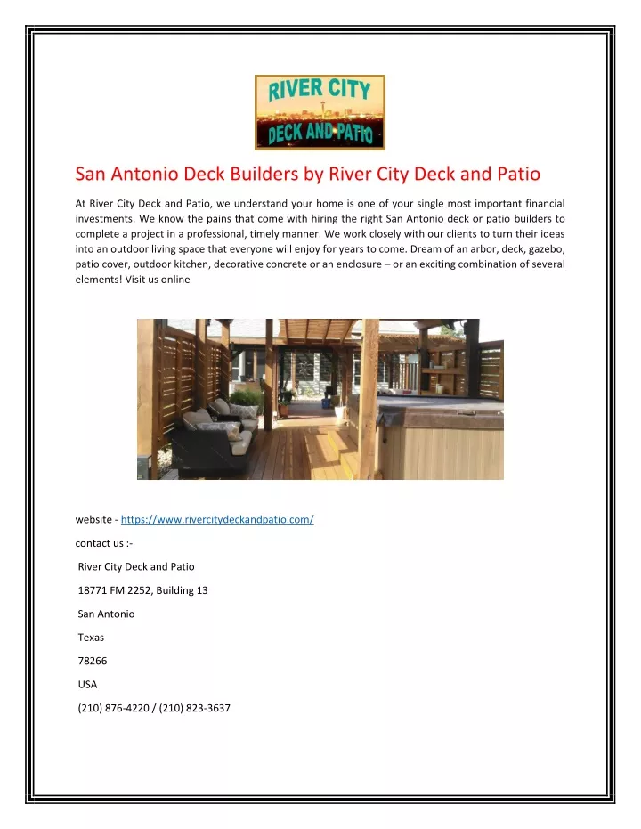 san antonio deck builders by river city deck