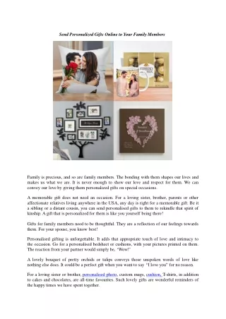 send personalized gifts online to your family