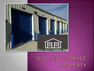 sell self storage property