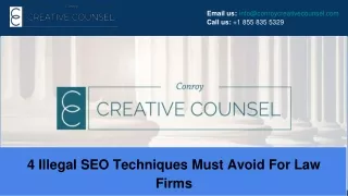 4 Illegal SEO Techniques Must Avoid For Law Firms