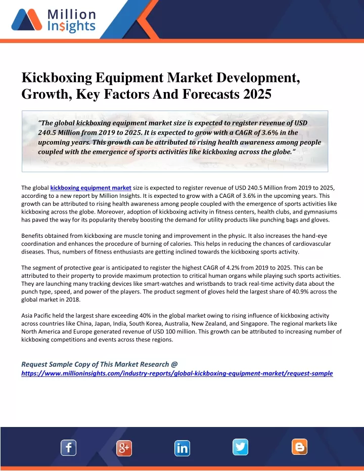 kickboxing equipment market development growth