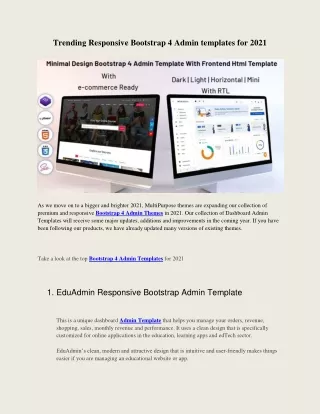 trending responsive bootstrap 4 admin templates