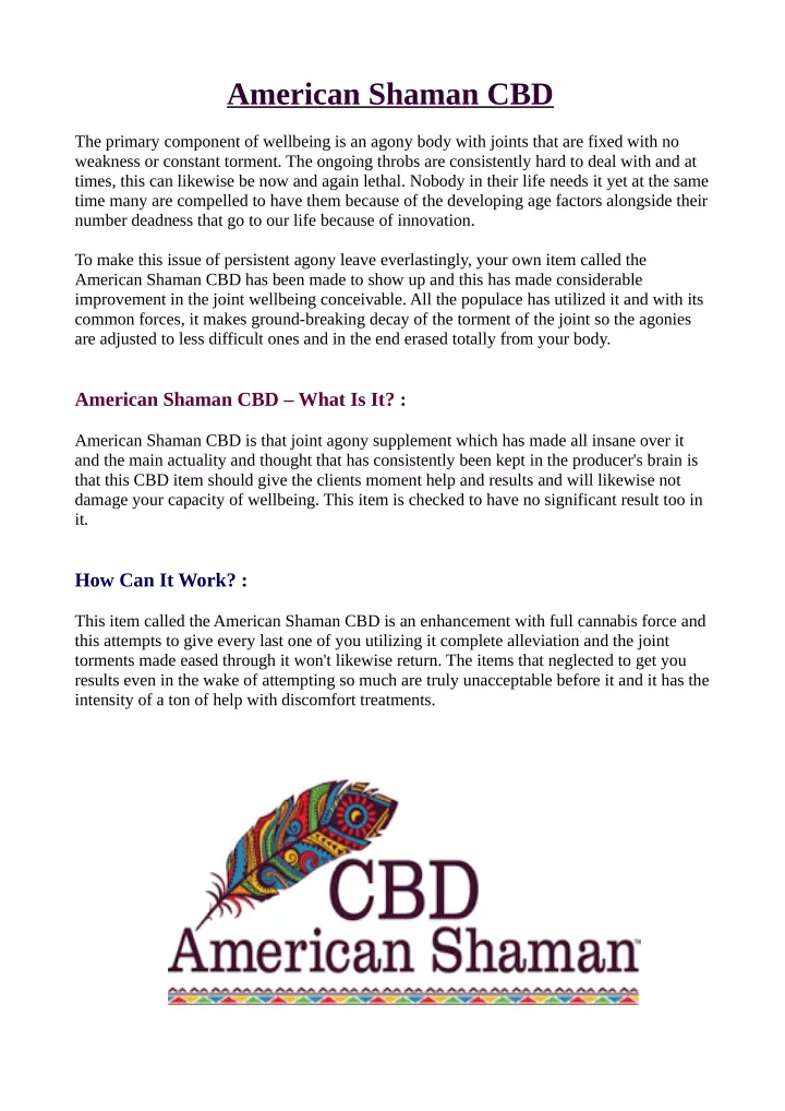 american shaman cbd