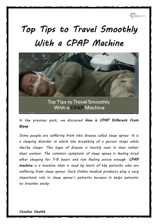 Top Tips to Travel Smoothly With a CPAP Machine