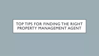 Property Management Selling Tips