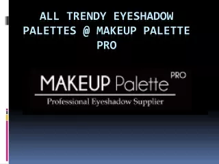 all trendy eyeshadow palettes @ makeup palette pro