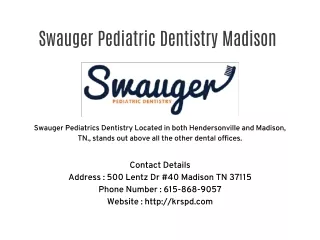 Swauger Pediatric Dentistry Madison