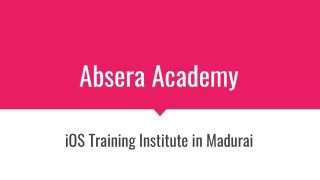 iOS Training Institute in Madurai