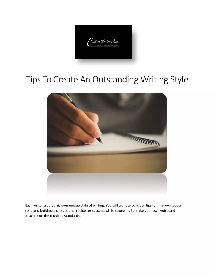 tips to create an outstanding writing style