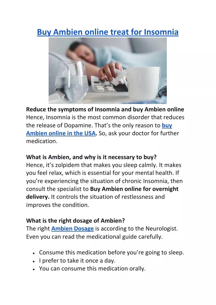 buy ambien online treat for insomnia