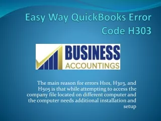 easy way quickbooks error code h303