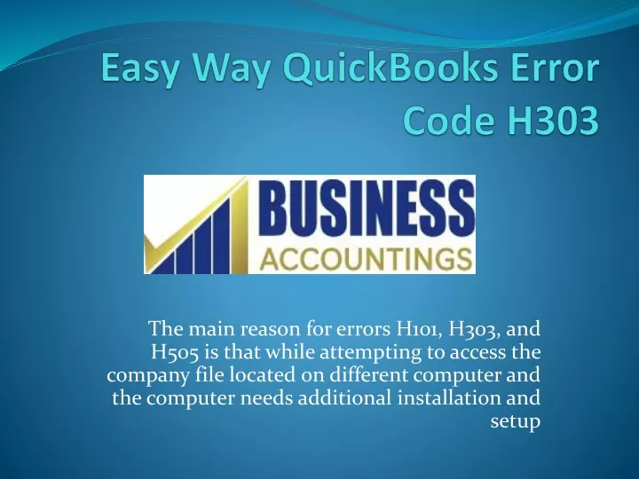 easy way quickbooks error code h303