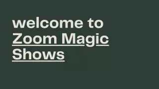 Zoom Online Magic Show