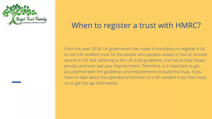 when to register a trust with hmrc