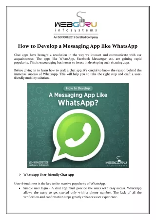 how to develop a messaging app like whatsapp