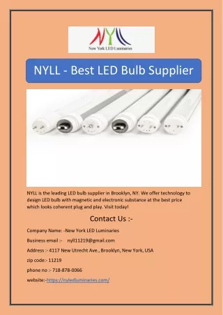 nyll best led bulb supplier