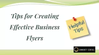 How to Create Effective Business Flyers - Community Central